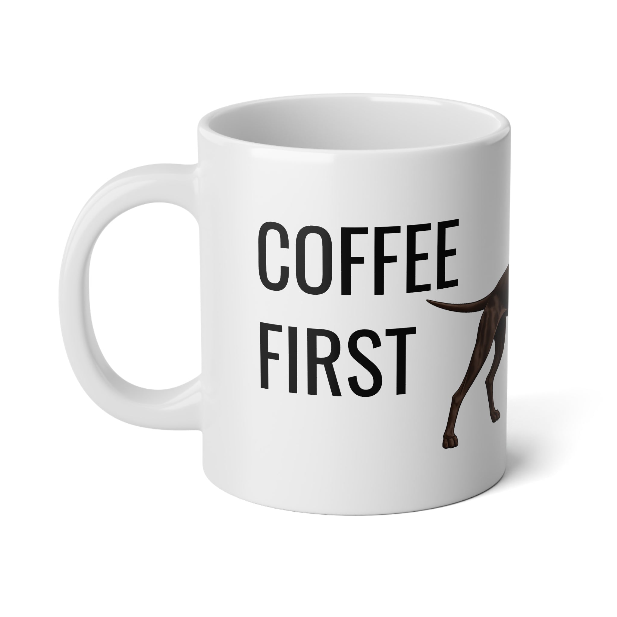 Braque Francais 20oz Mug "Coffee First, Point Later"